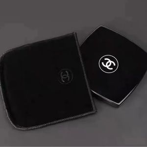 Chanel compact. Mirror with dust bag and box.